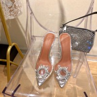Amina Muaddi Pointed Heels Sandal | Luxury Leather Women's Shoes AM0009-1